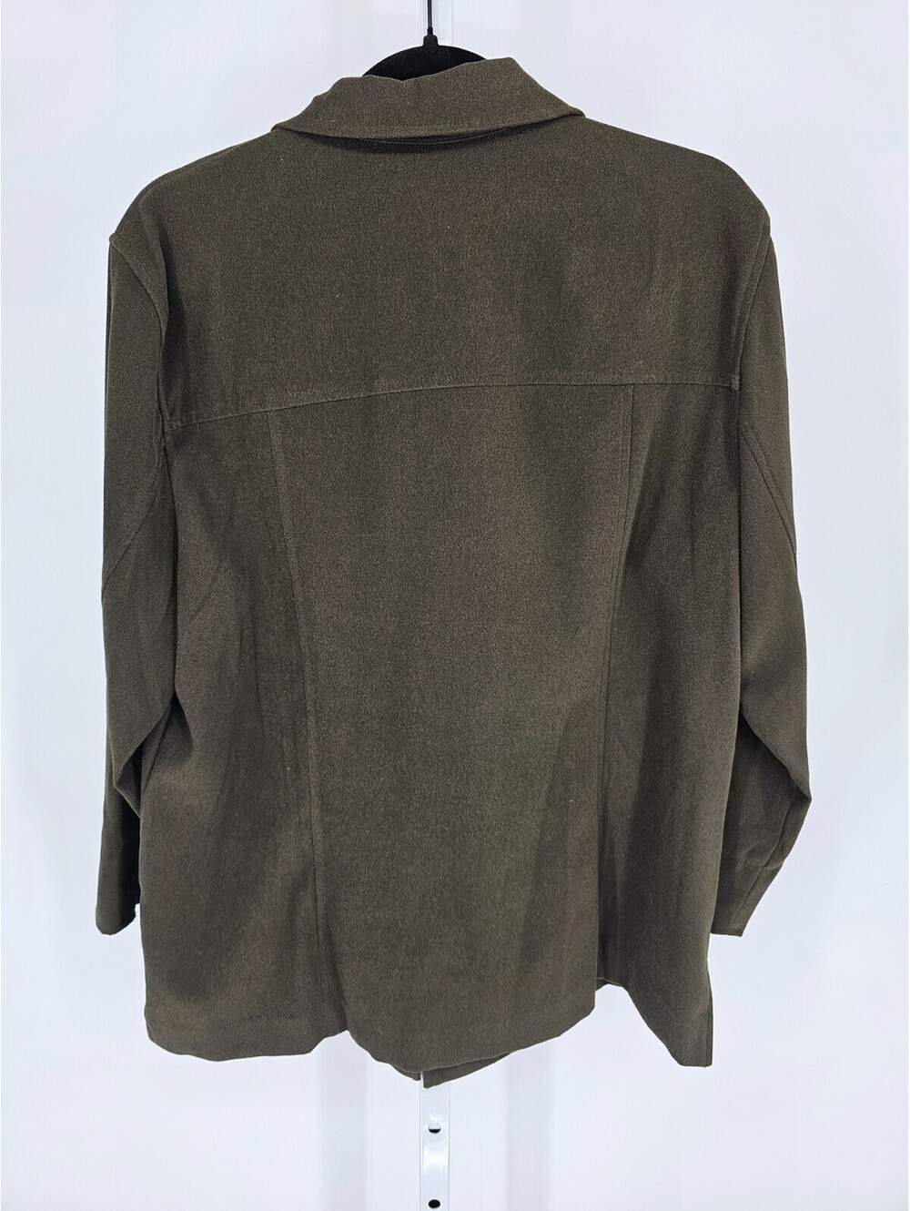 Vtg Norton Studio Womens Sz 14 Button Up Blazer Jacket Olive Green Brown - Picture 4 of 4